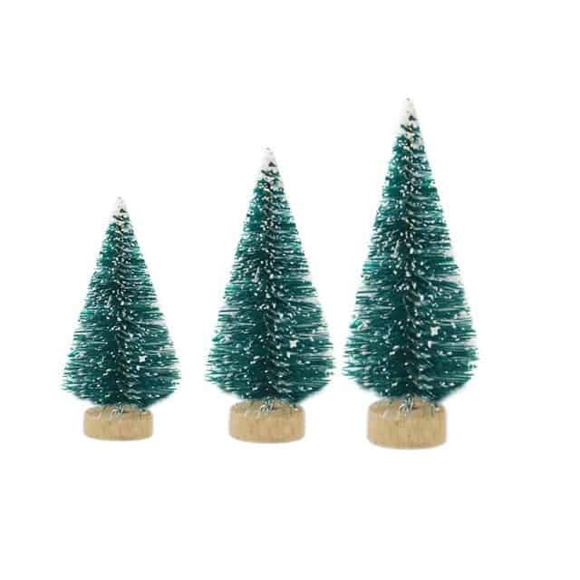 12pcs Mini Sisal Silk Cedar Christmas Tree